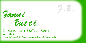 fanni buttl business card